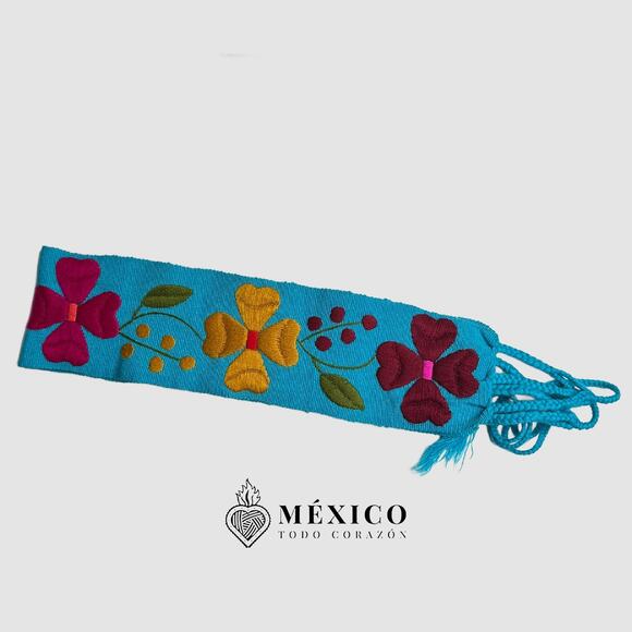 Mexican Folkloric belt day of the dead 5 de Mayo colorfull mexico todo corazon - Picture 2 of 4